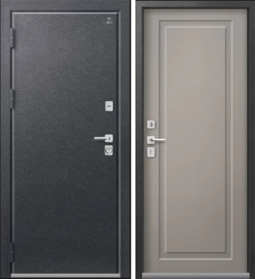 Дверь Термо-4 Антрацит Муар - Кашемир Грей